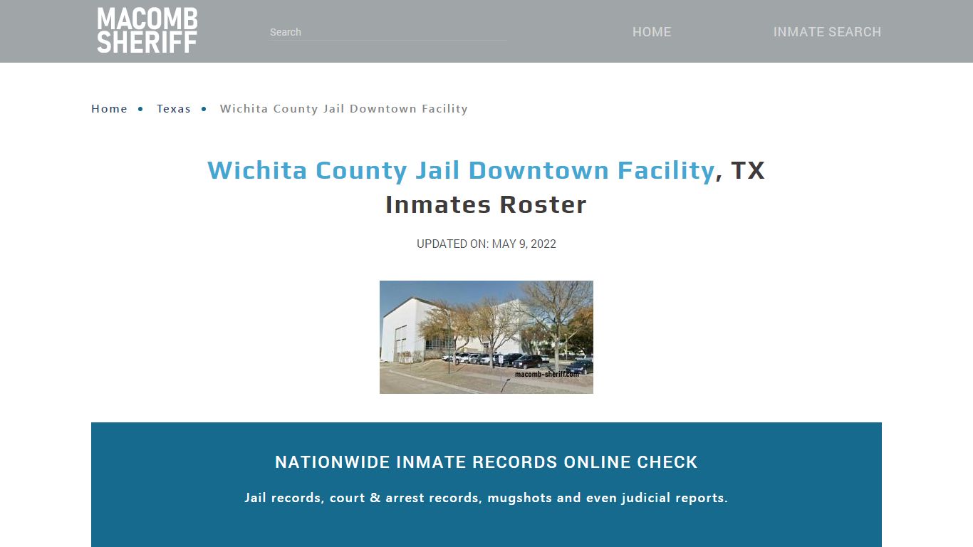 Wichita County Jail Downtown Facility, TX Jail Roster ...